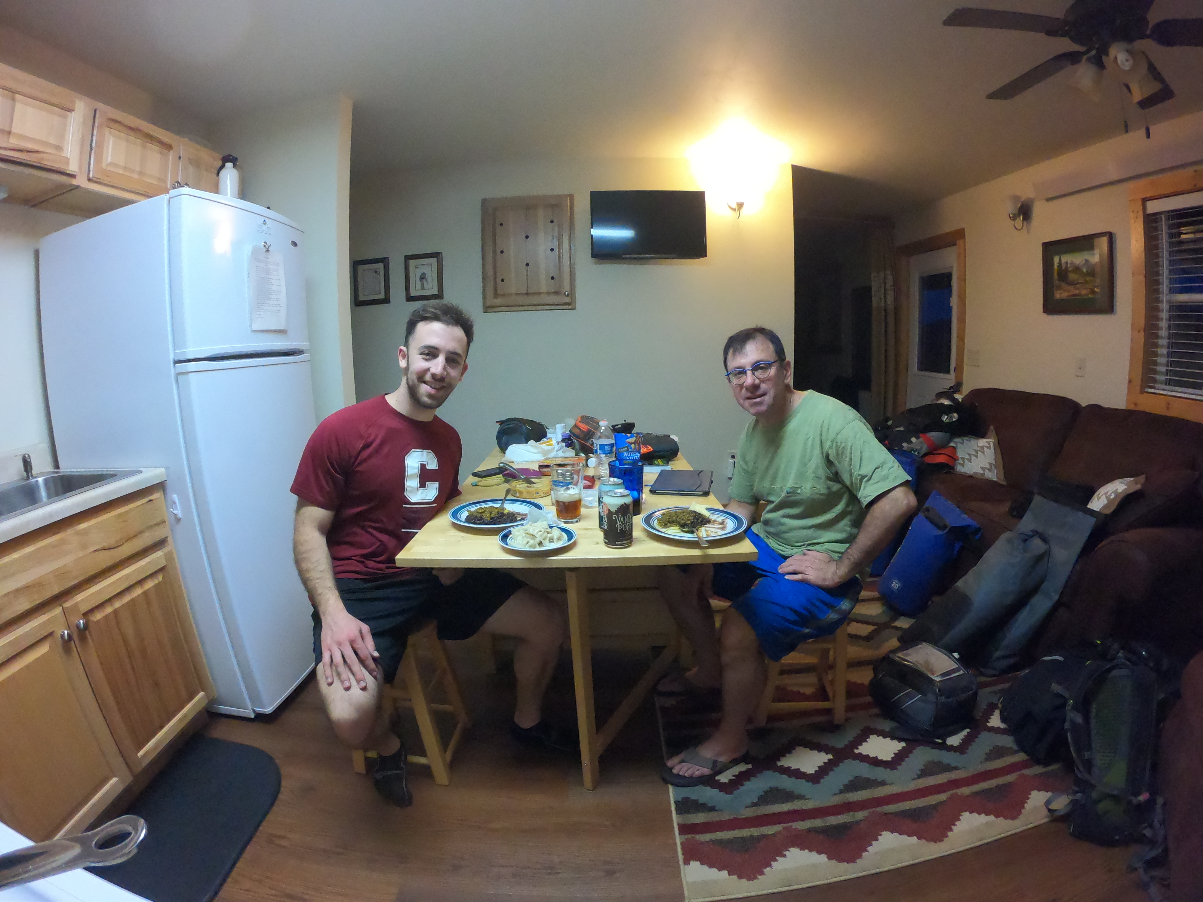 Eating Dinner in the Cabin