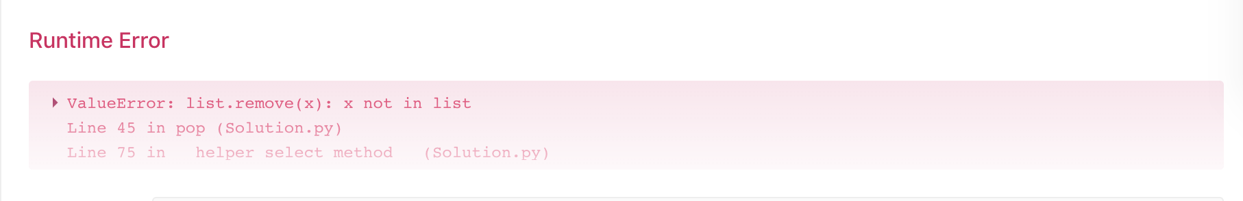 Logical Errors in implementation