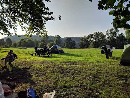 Camping by a river